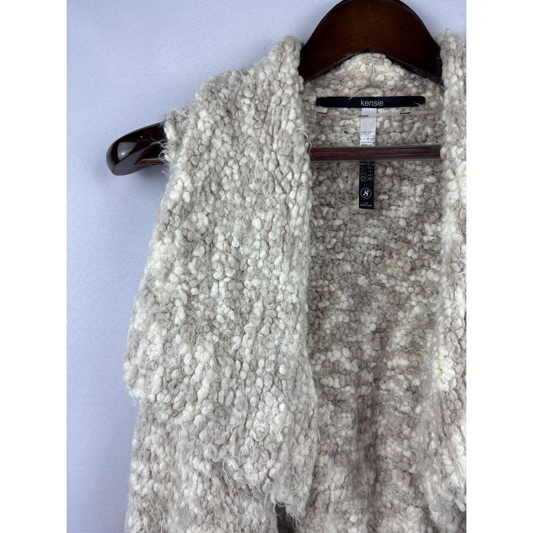 Women’s Kensie Small Cream Thick Knit Vest