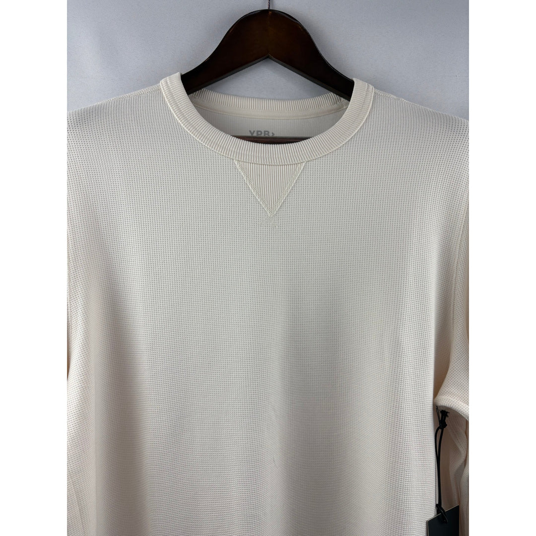 Men’s YPB Large Cream Long Sleeve Waffle Shirt