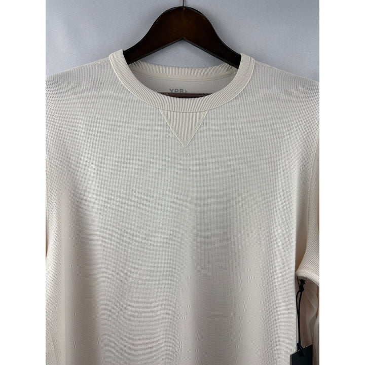 Men’s YPB Large Cream Long Sleeve Waffle Shirt