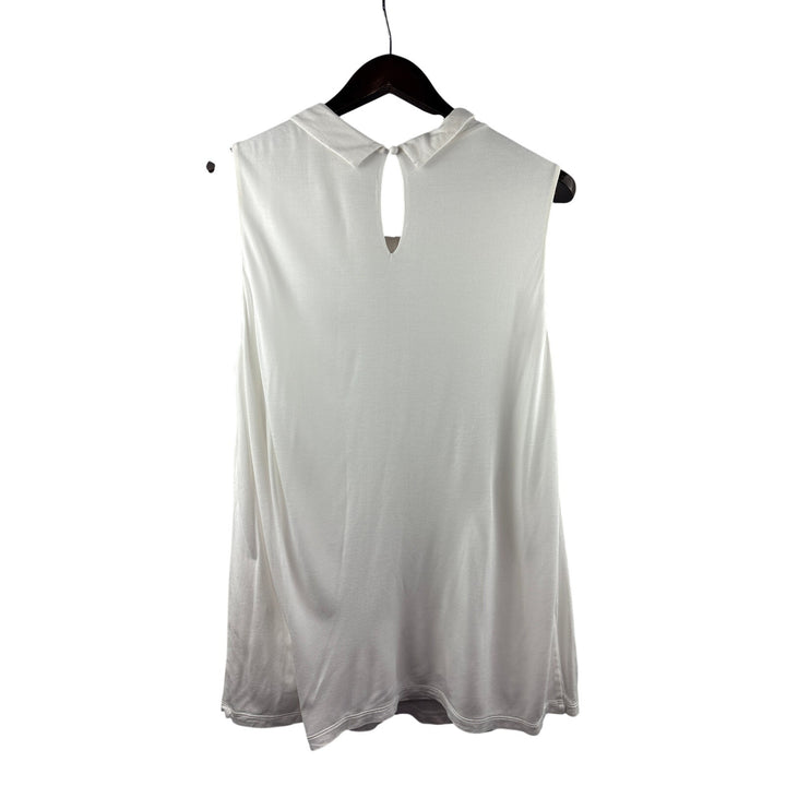 Women’s Cabi XL White Sleeveless Blouse w/ Knot Design