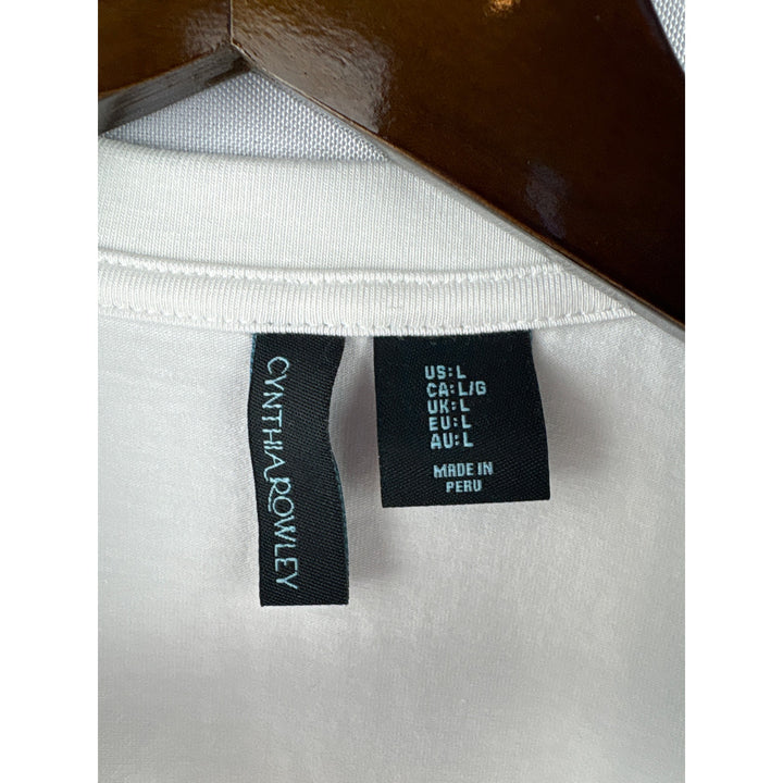 Women’s Cynthia Rowley Large White Sleeveless Blouse
