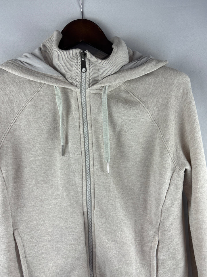 Women’s Zella Small Pale Gray Zip-Up Hoodie