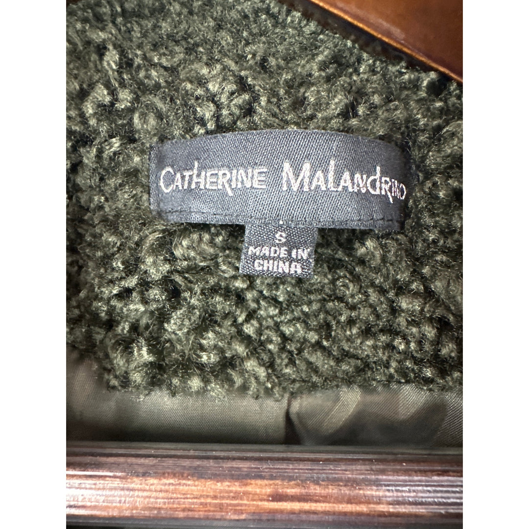 Women’s Catherine Malandrino Dark Green Faux Fur Coat Size Small