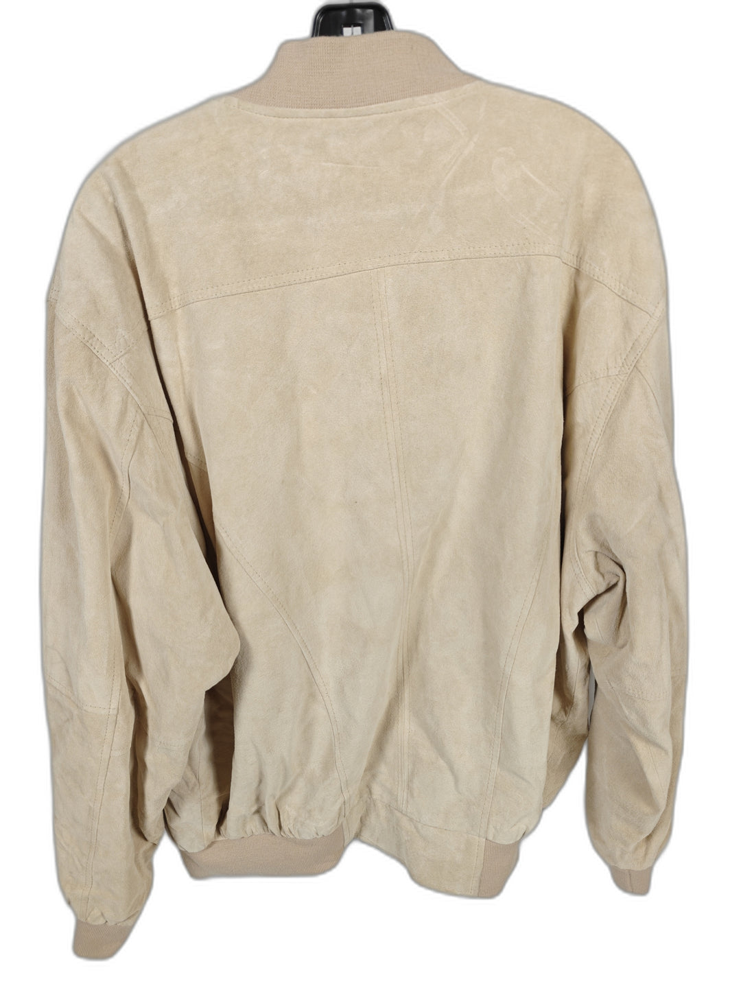 Mens Chukkers By Midwest Suede Leather Bomber Jacket Beige Size XL