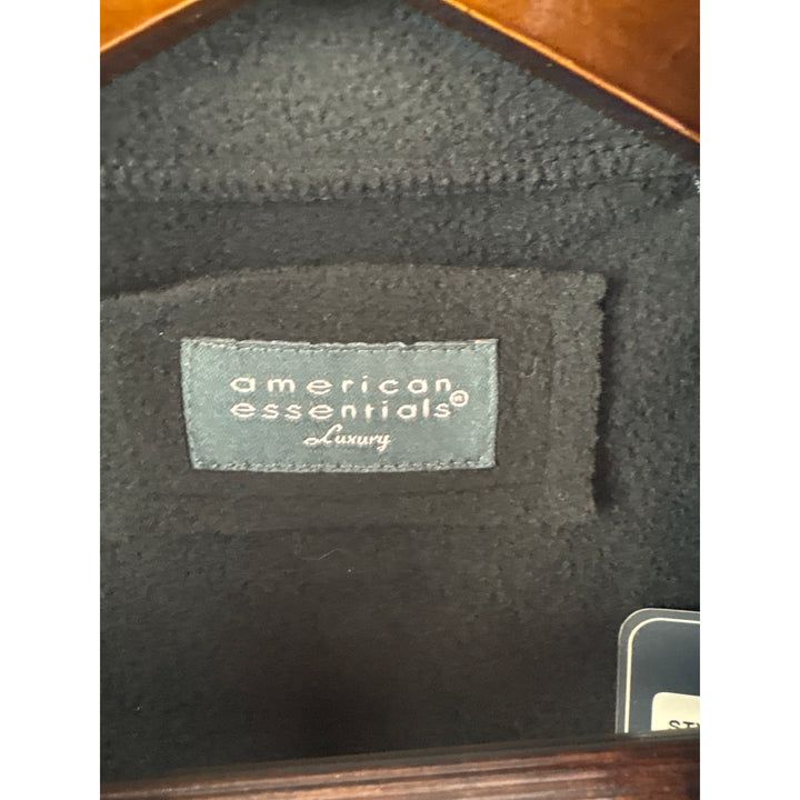 Men’s American Essentials XL Black Fleece 3/4 Zip Pullover