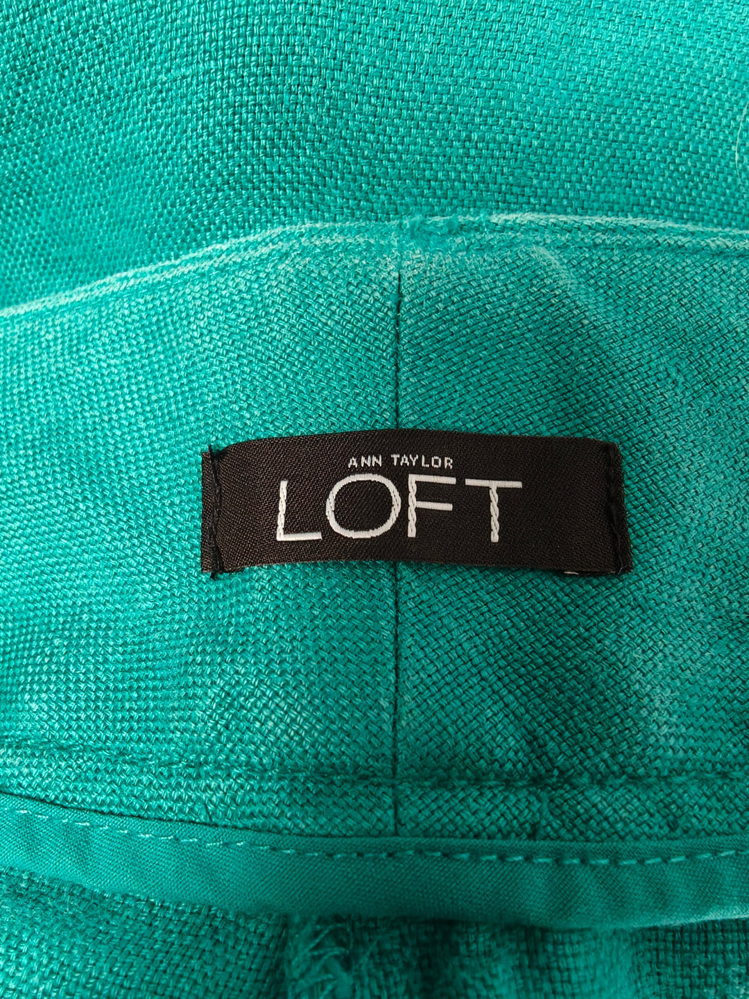 Ann Taylor Loft Marisa Wide Leg Linen Pants Teal Green Size 14 NWT