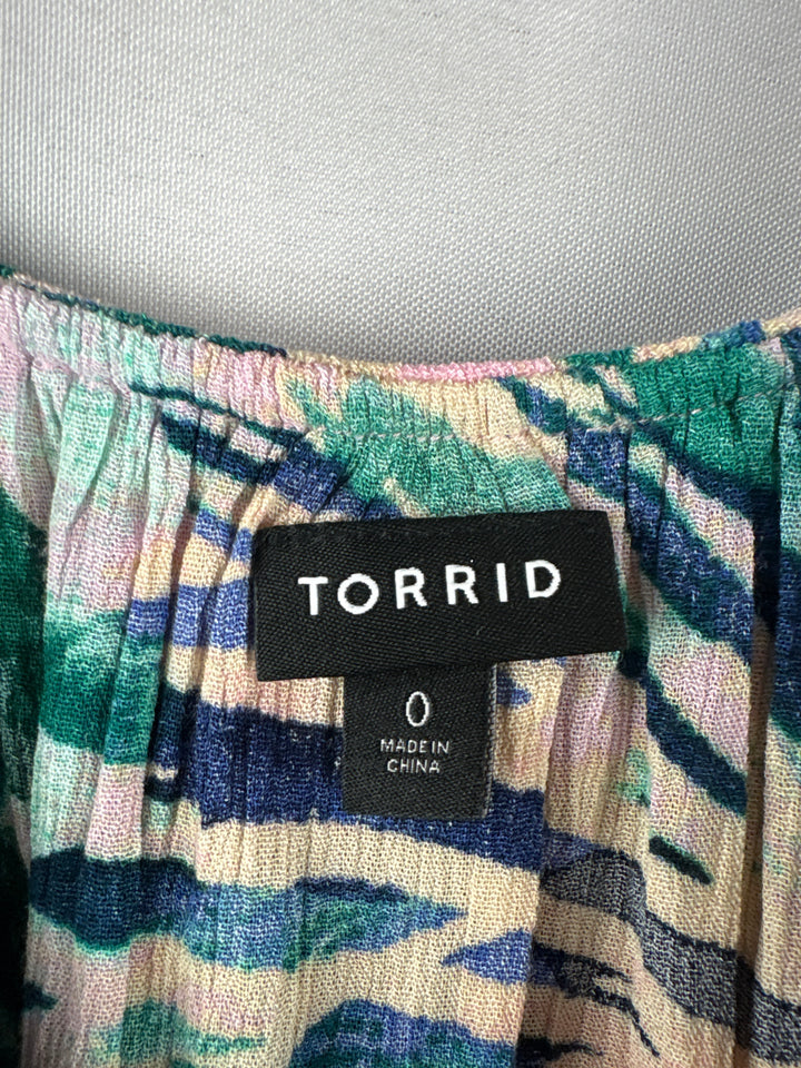 Women’s Torrid Size 0 Multicolor Off the Shoulder Blouse