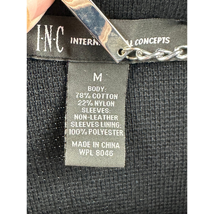 Women’s I.N.C. Asymmetrical Moto Jacket Black Size M
