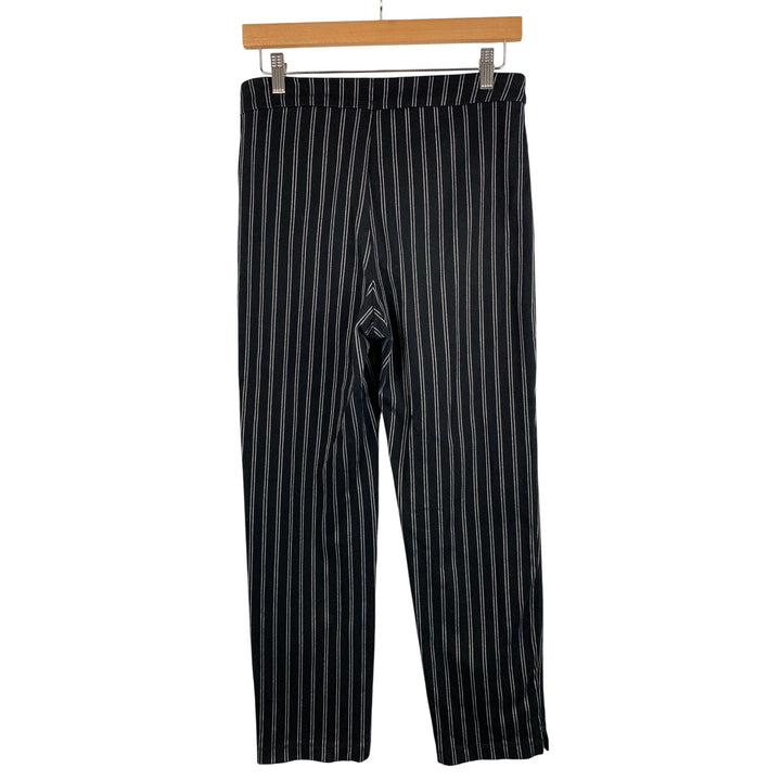 Lysse Womens Striped Black & White Cotton Blend Pants Size M