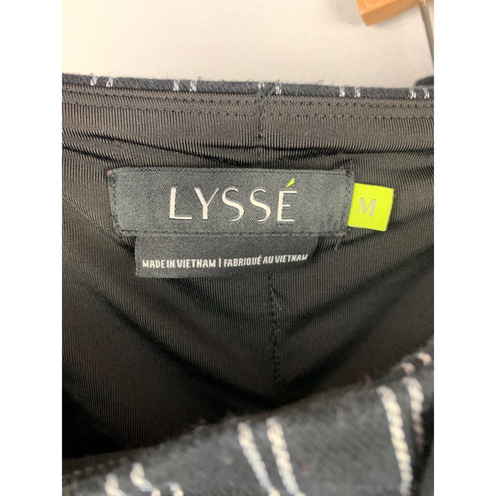 Lysse Womens Striped Black & White Cotton Blend Pants Size M