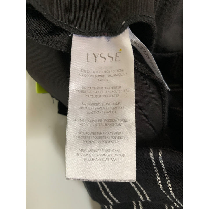 Lysse Womens Striped Black & White Cotton Blend Pants Size M