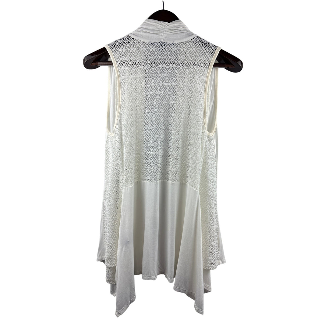 Women’s Apt. 9 White Vest w/ Lace Detailing