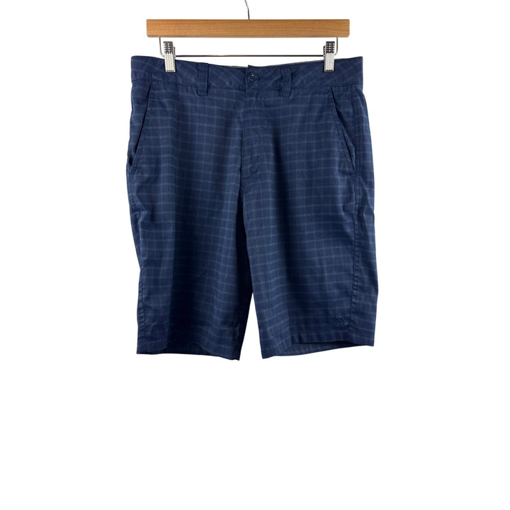 Men’s Hangten Size 32 Blue w/ Gray Plaid Bermuda Shorts