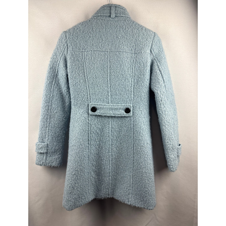 Women’s Maralyn & Me Small Light Blue Fuzzy Peacoat