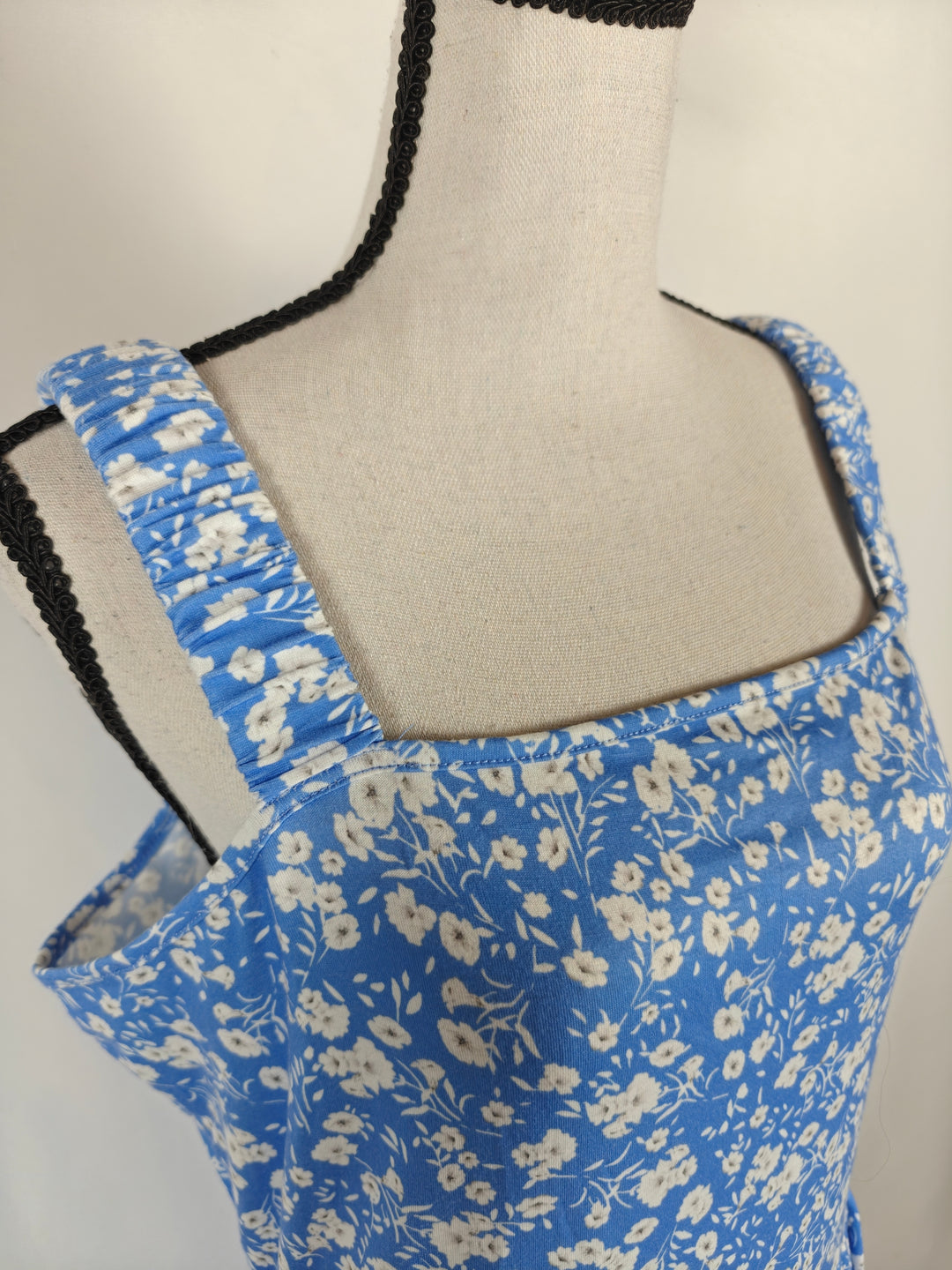 Womens Huhot Floral Sundress Blue White Size XL