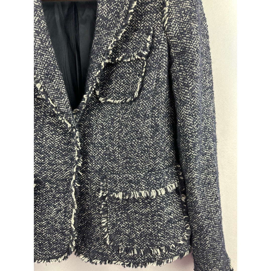 Women’s Jones Of New York Blue Gray Tweed Blazer Size 4