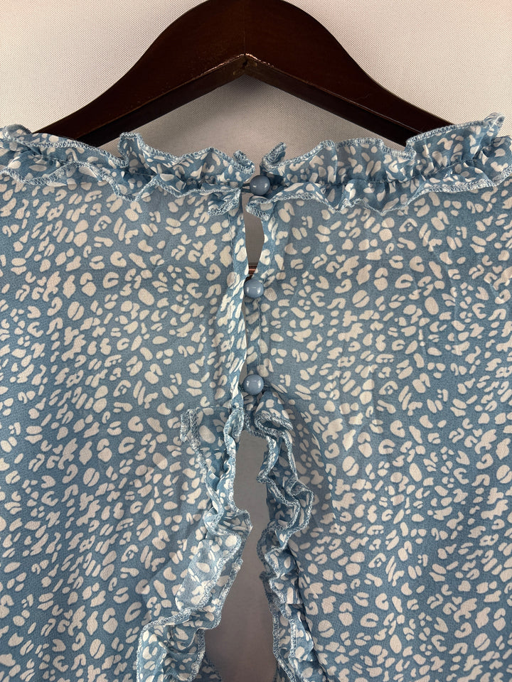 Women’s Bella’s Wardrobe Large Blue Animal Print Mini Dress