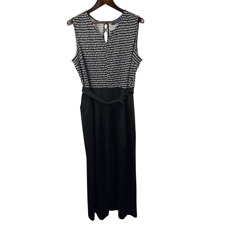 Women’s Apt. 9 Size XXL Black w/ White Pattern Jumpsuit