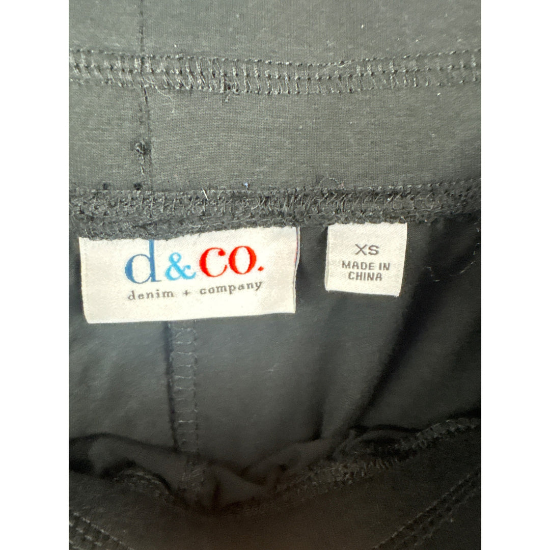 D & Co. Womens Black Skirt XS 68% Cotton 28% Polyester