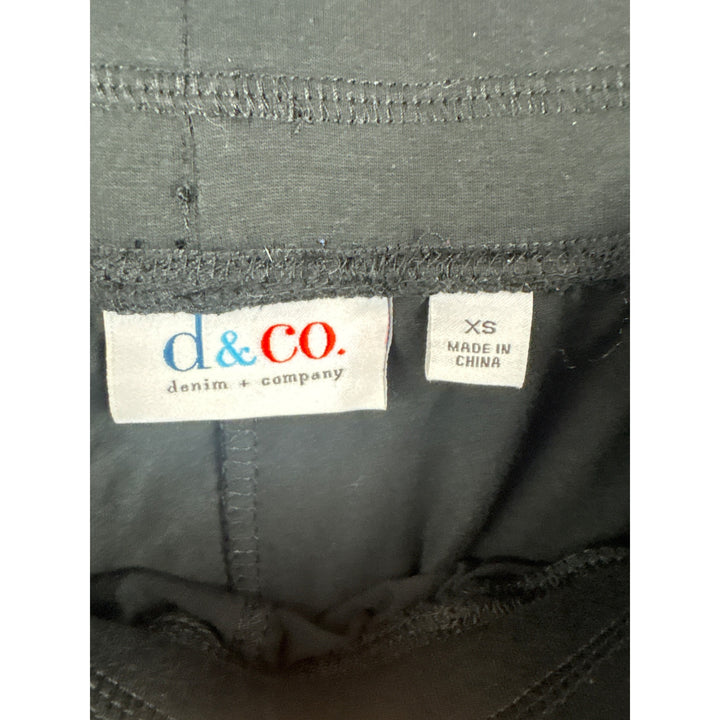 D & Co. Womens Black Skirt XS 68% Cotton 28% Polyester