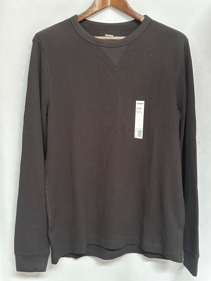 Men’s Sonoma Black Waffle Knit Jersey Size L