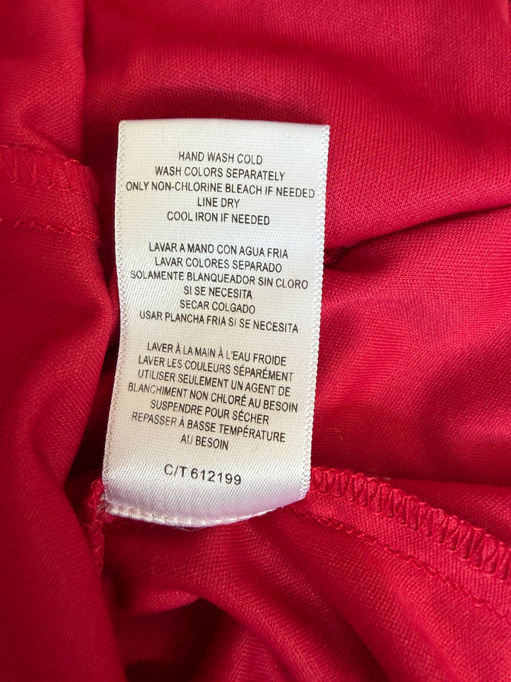 Taylor Women’s Purple/Red Long Sleeve Ruched Maxi Foral Dress, Size 4