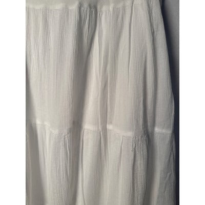 Women’s CHAPS White Cotton Flowy Maxi Skirt Sz 1X
