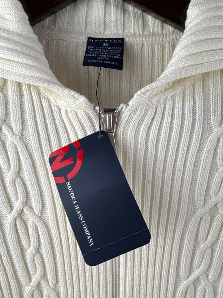 Women’s Nautica Jeans Co. Small Cream Zip Sweater