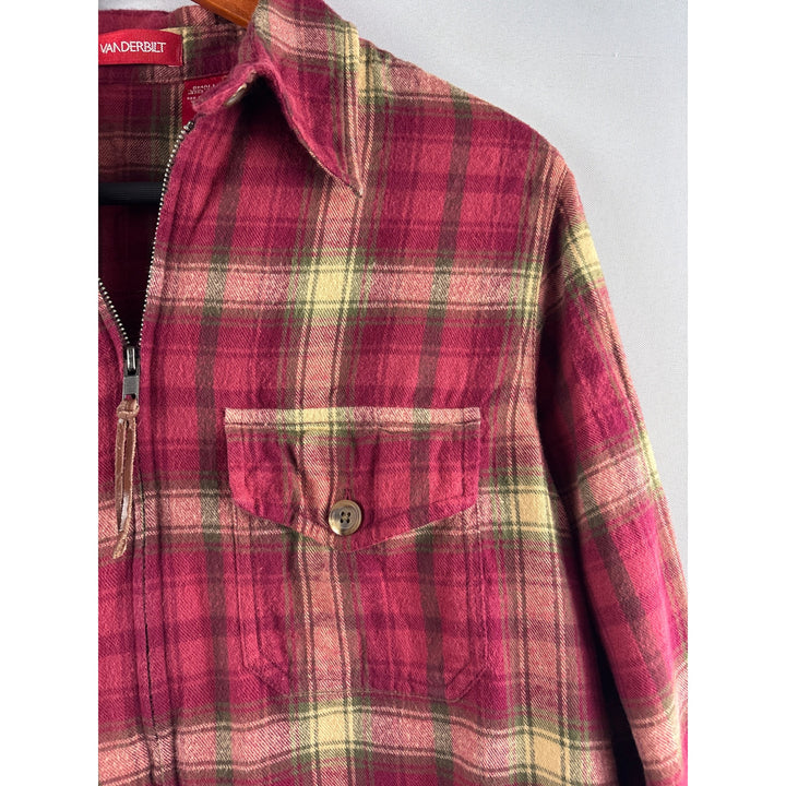 Gloria Vanderbilt Womens Plaid Flannel Shirt Size S Buttoned Pockets