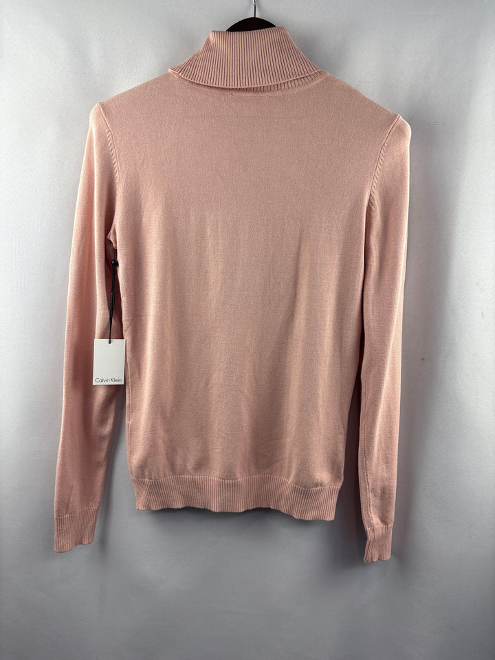 Women’s Calvin Klein Small Millennial Pink Turtleneck Sweater