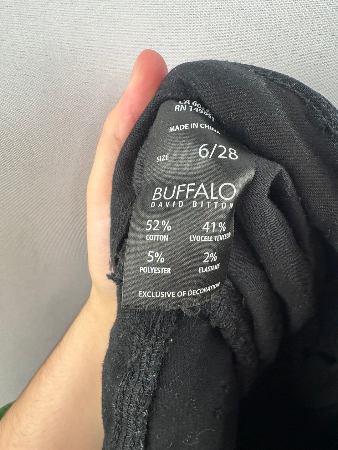 Women’s Buffalo David Bitton Size 6/28 Black Skinny Jeans