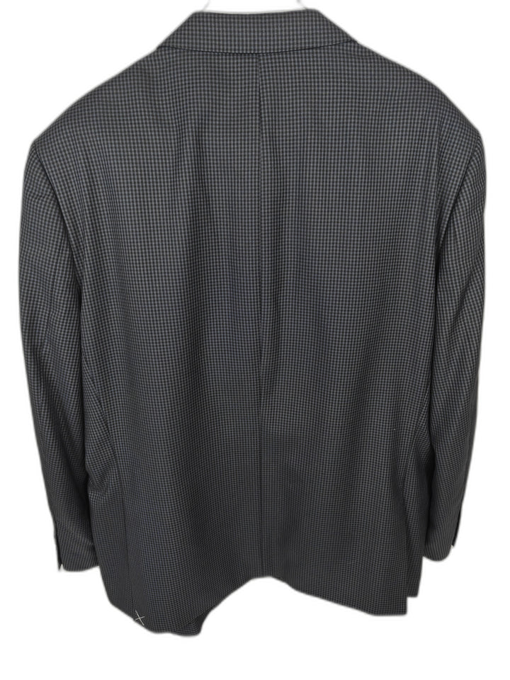 Steve Harvey Collection Sartorial Men's 48R Blue Gray Check Suit 2-Piece Set Jacket & Pants