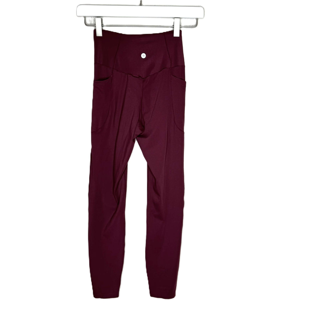 NWT Women's Halara Burgundy Colored 7/8 Length Athletic Leggings, Size Small