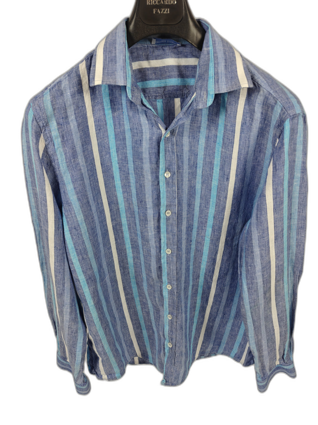 Mens Sartoria Saracena Linen Shirt Blue Size L