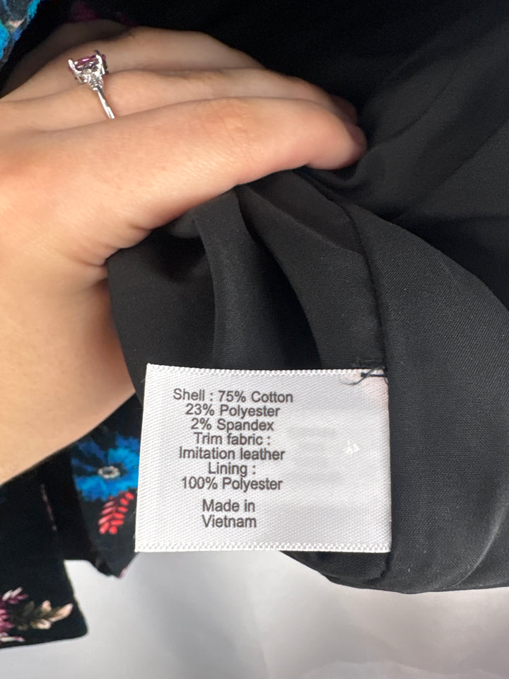 Women’s Lane Bryant Size 16 Black Floral Velvet Blazer