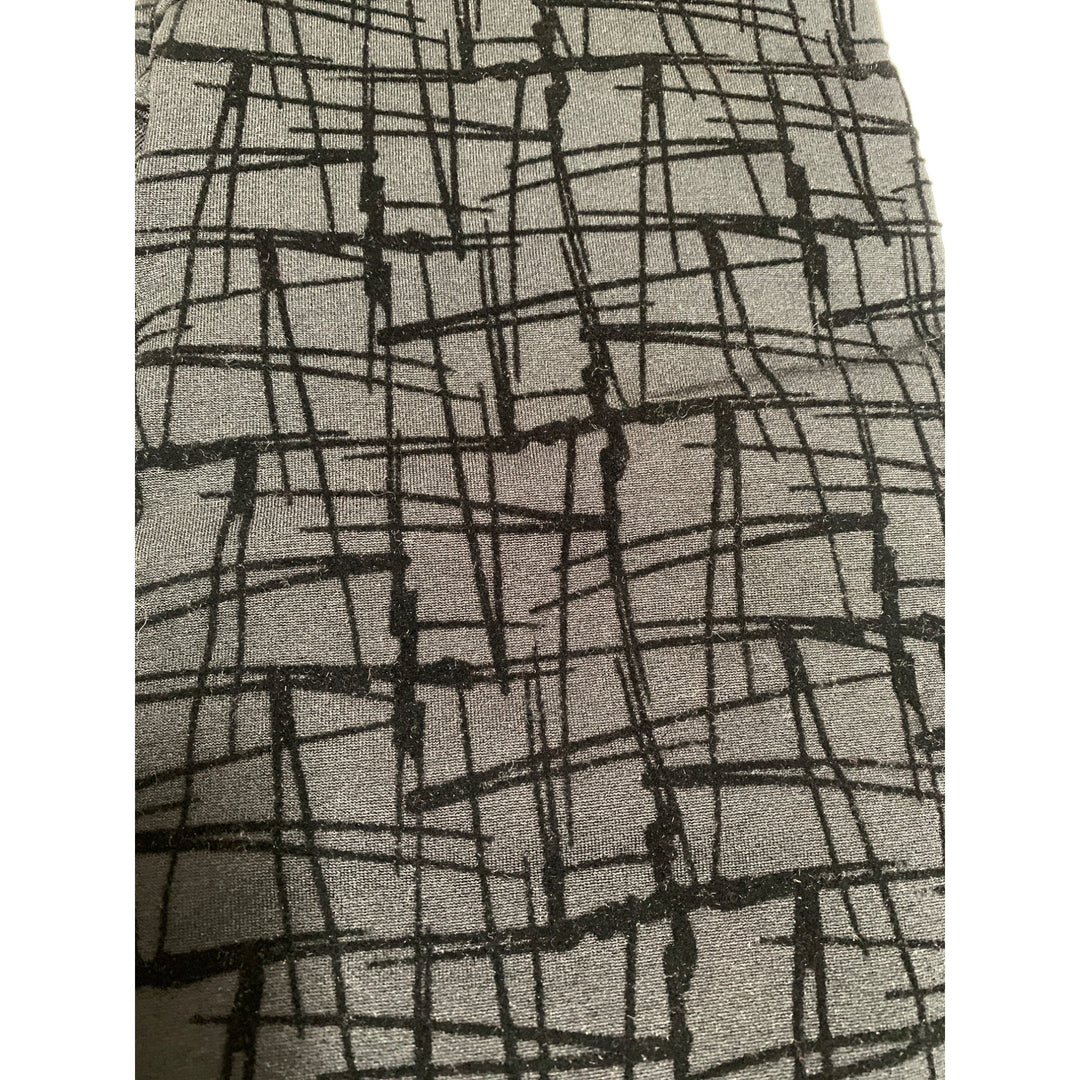 Richard Laundry S/M Super Soft & Comfy Leggings Black Geometric Pattern