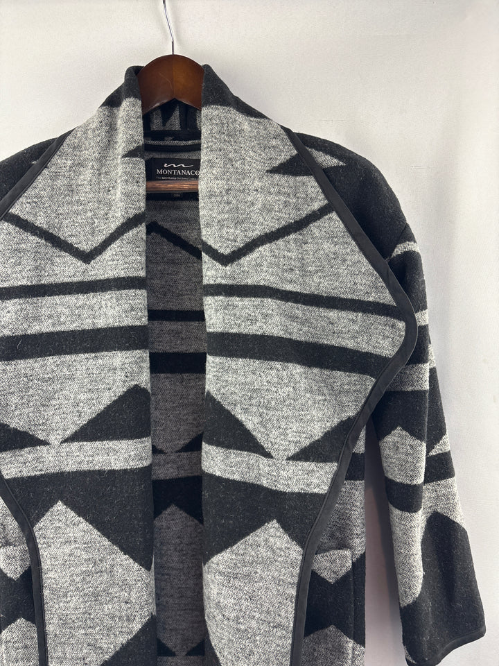 Women’s Montanaco Small Gray &amp; Black Patterned Jacket