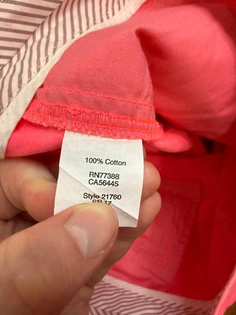 J.Crew Women’s Broken‑In Chino Shorts – Vibrant Pink, 100% Cotton, Sz2