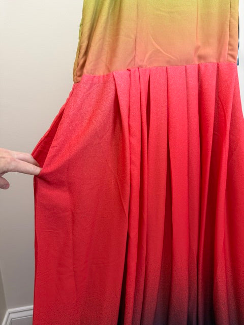 New York &amp; Company Ombre Tie Dye Halter Maxi Dress SzXL NWT