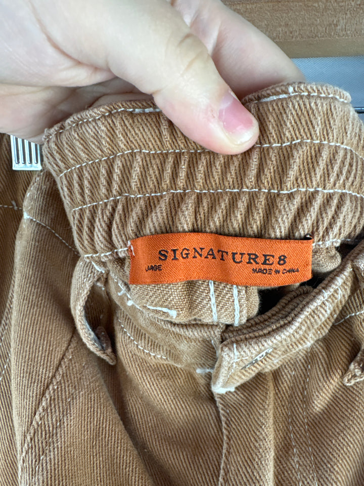 Women’s Signature 8 Large Brown Wide Leg Cargo Jeans