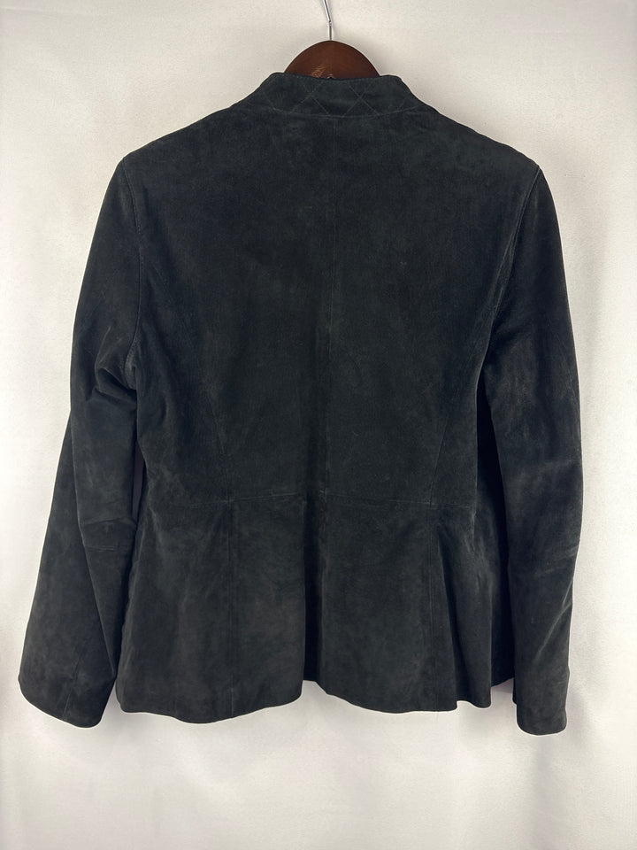 Women’s Pamela McCoy Large Black Suede Quilted Jacket