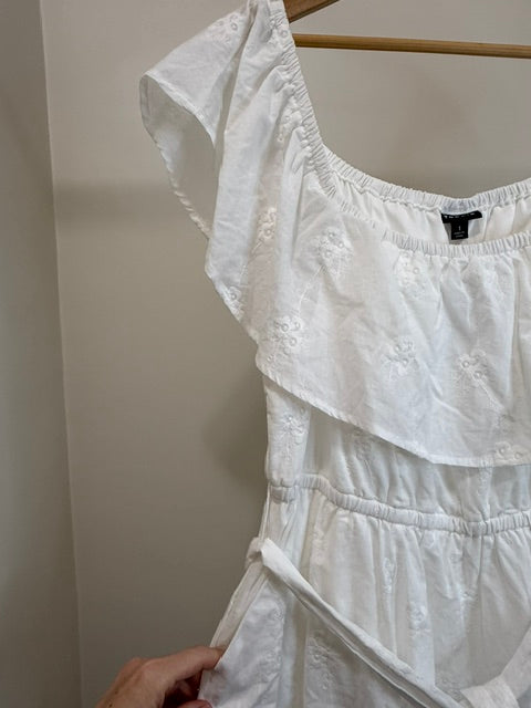 Torrid White Eyelet Embroidered Off Shoulder Dress NWT Sz1 (1X/14-16)