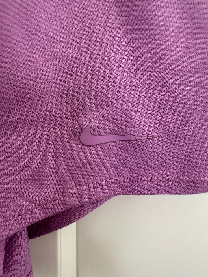 Nike Womens Dri Fit Purple Loose Fit Tank Top Just Do It Strap Athletic Size S