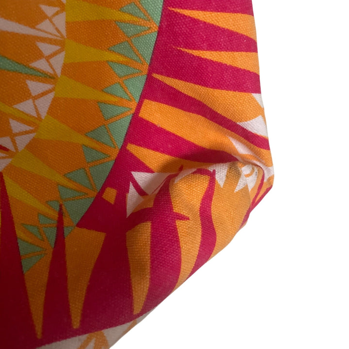 Mara Hoffman for TIGI Tropical Print Canvas Tote Bag Orange Pink Sunburst
