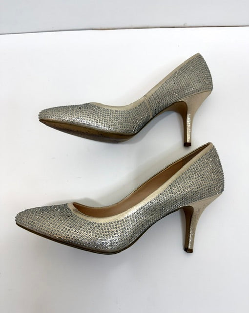 INC Metallic Gold Studded Pumps Heels Sz9.5