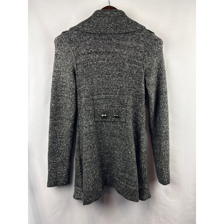 Women’s I.N.C Small Sparkly Dark Grey Pea Coat Style Cardigan