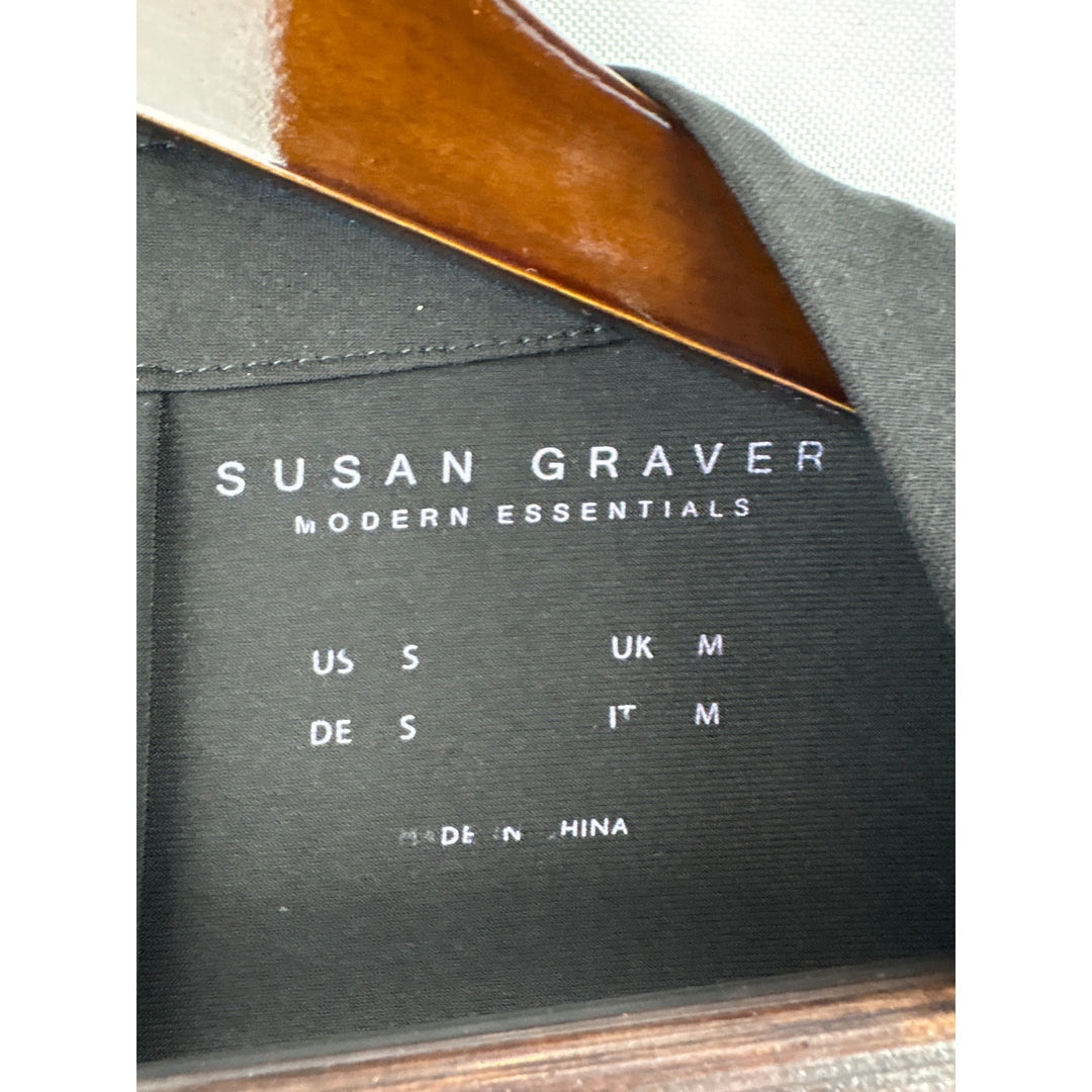 Women’s Susan Graver Small Black 3/4 Sleeve Blouse