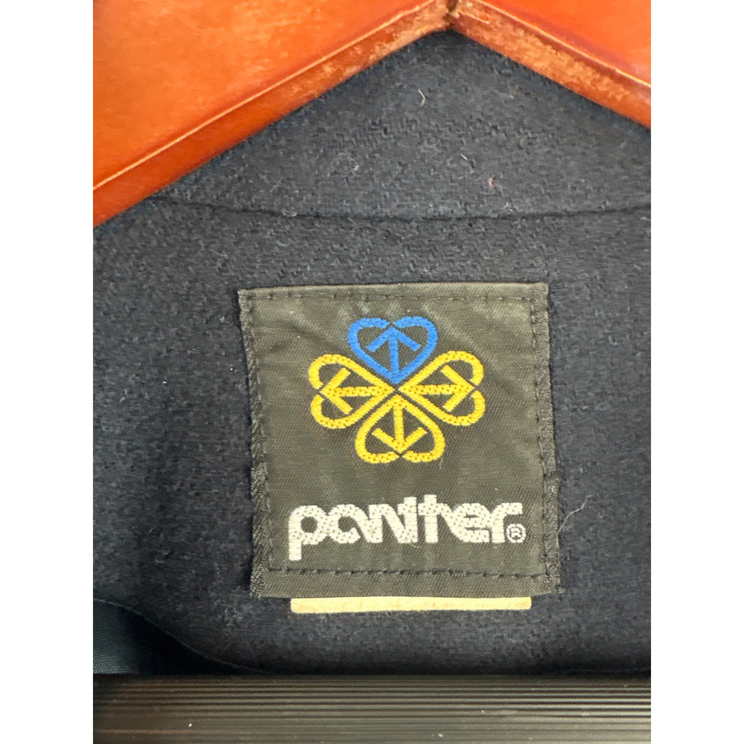 Vintage Pantter Wool Navy Blazer Jacket With Gold Buttons