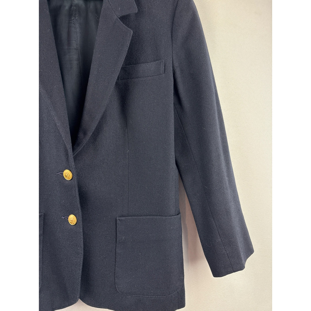 Vintage Pantter Wool Navy Blazer Jacket With Gold Buttons