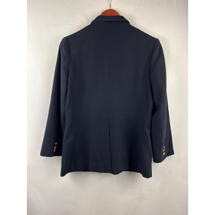 Vintage Pantter Wool Navy Blazer Jacket With Gold Buttons